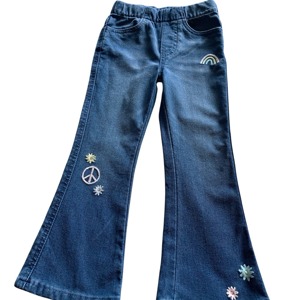 RIYAH’S CLOSET:  Never worn Tucker + Tate Blue Flared Jeans  Embroidered Accents